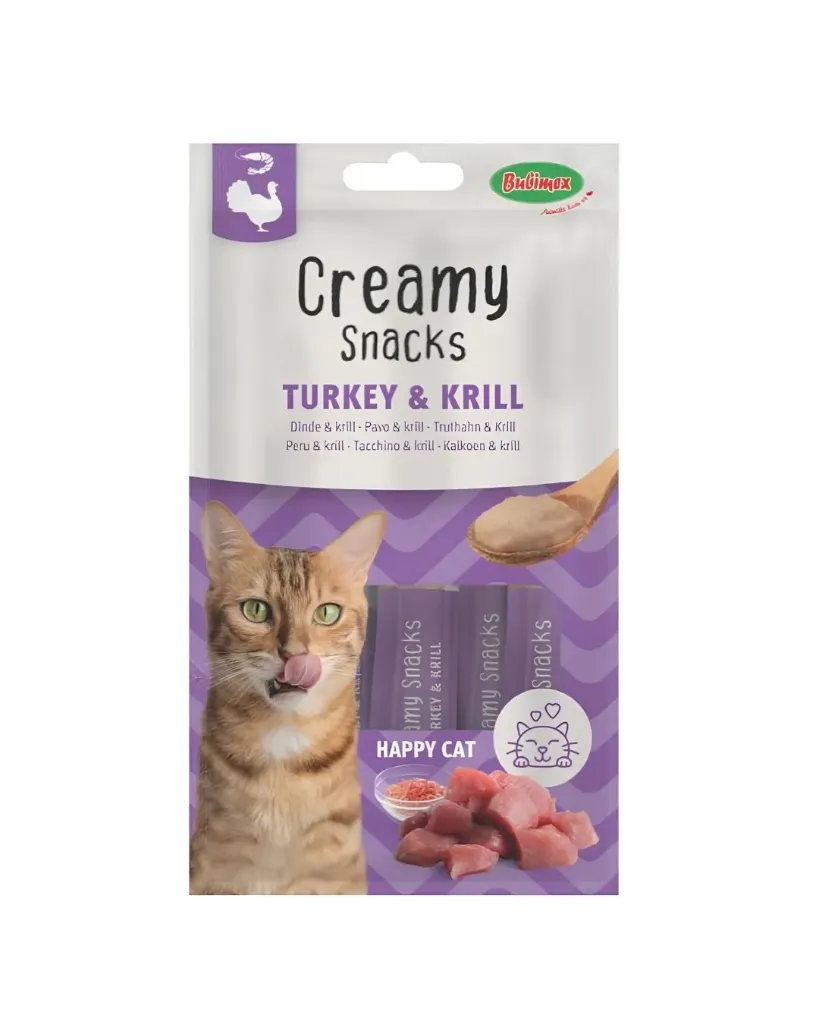 [J26070041] Creamy snacks dinde et krill chat (4 sticks 15 g) - Bubimex