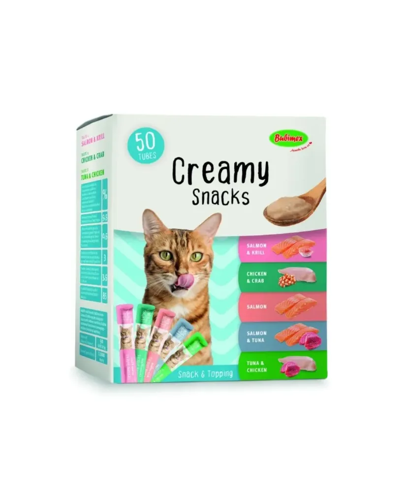[J26070052] Multipack Creamy Snacks chat (50 sticks, 750 g) - Bubimex