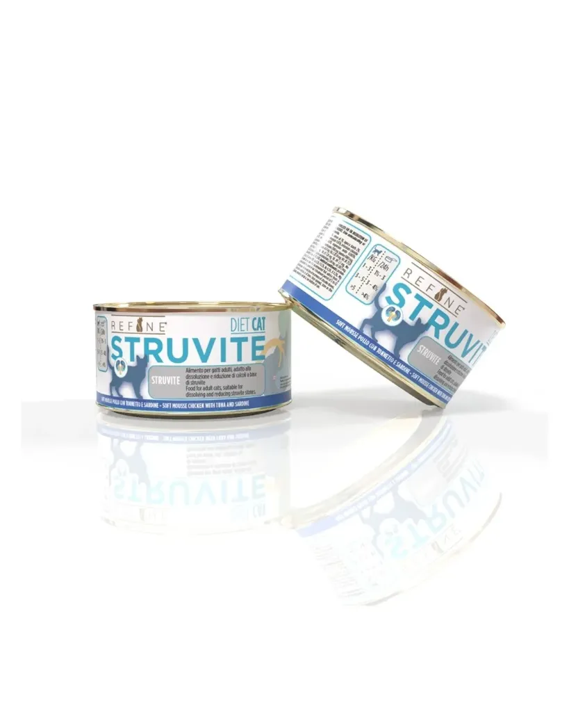 [J26070071] Pâtée mousse pour chat Vet Diet struvite poulet avec sardines (boîte 80 g) - Refine