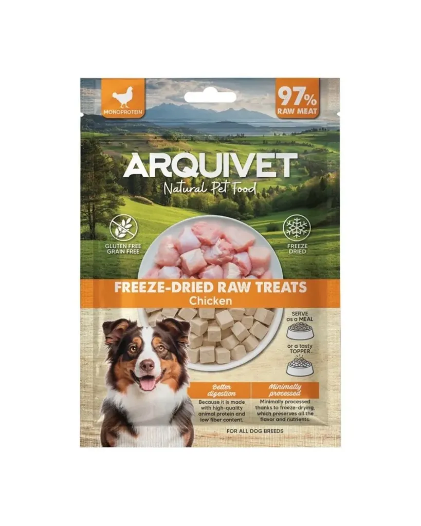 [J26070087] Freeze-Dried Raw Treats cubes de poulet (50 g) - Arquivet