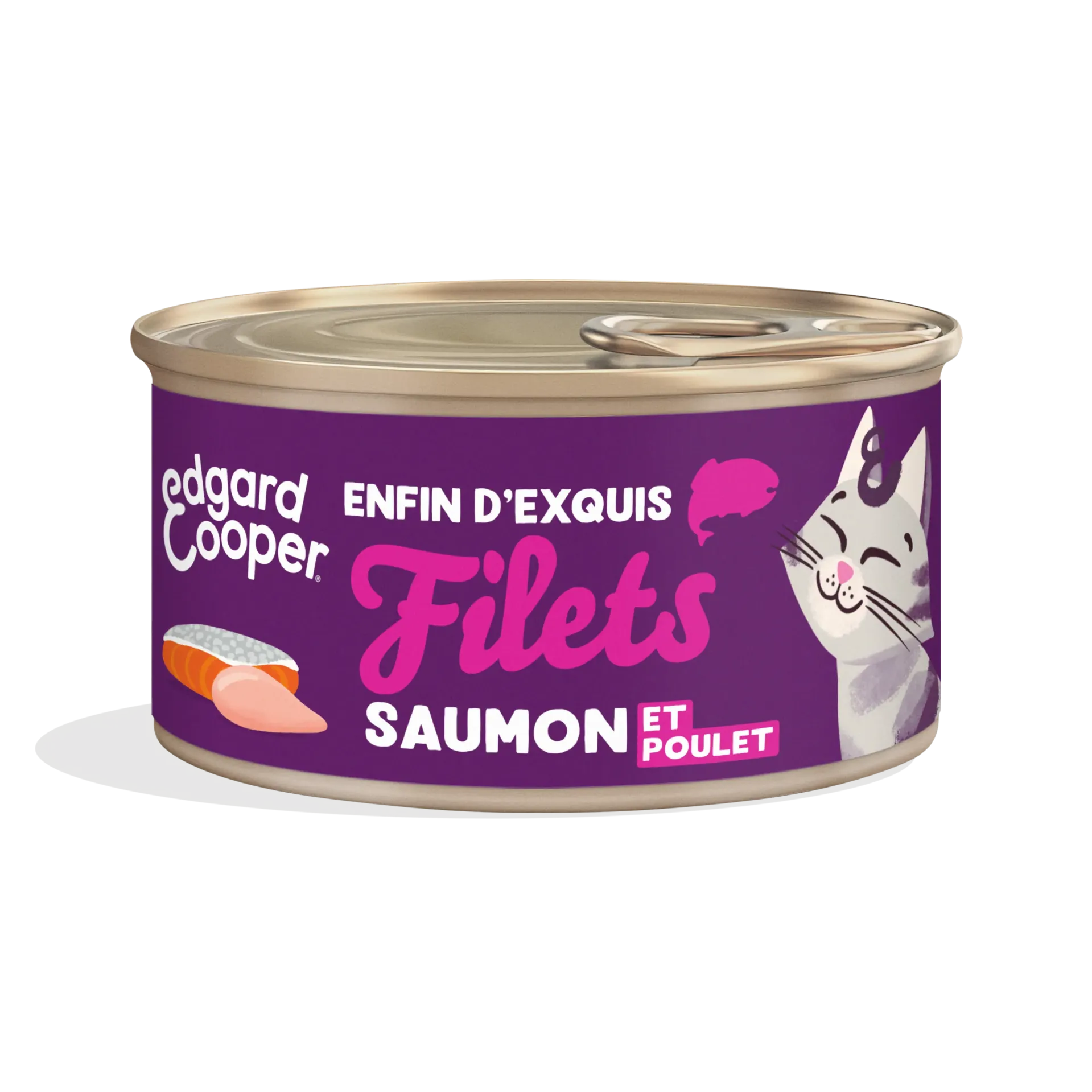 [J26080015] Filets pour chat au saumon et au poulet (70 g) - Edgard & Cooper