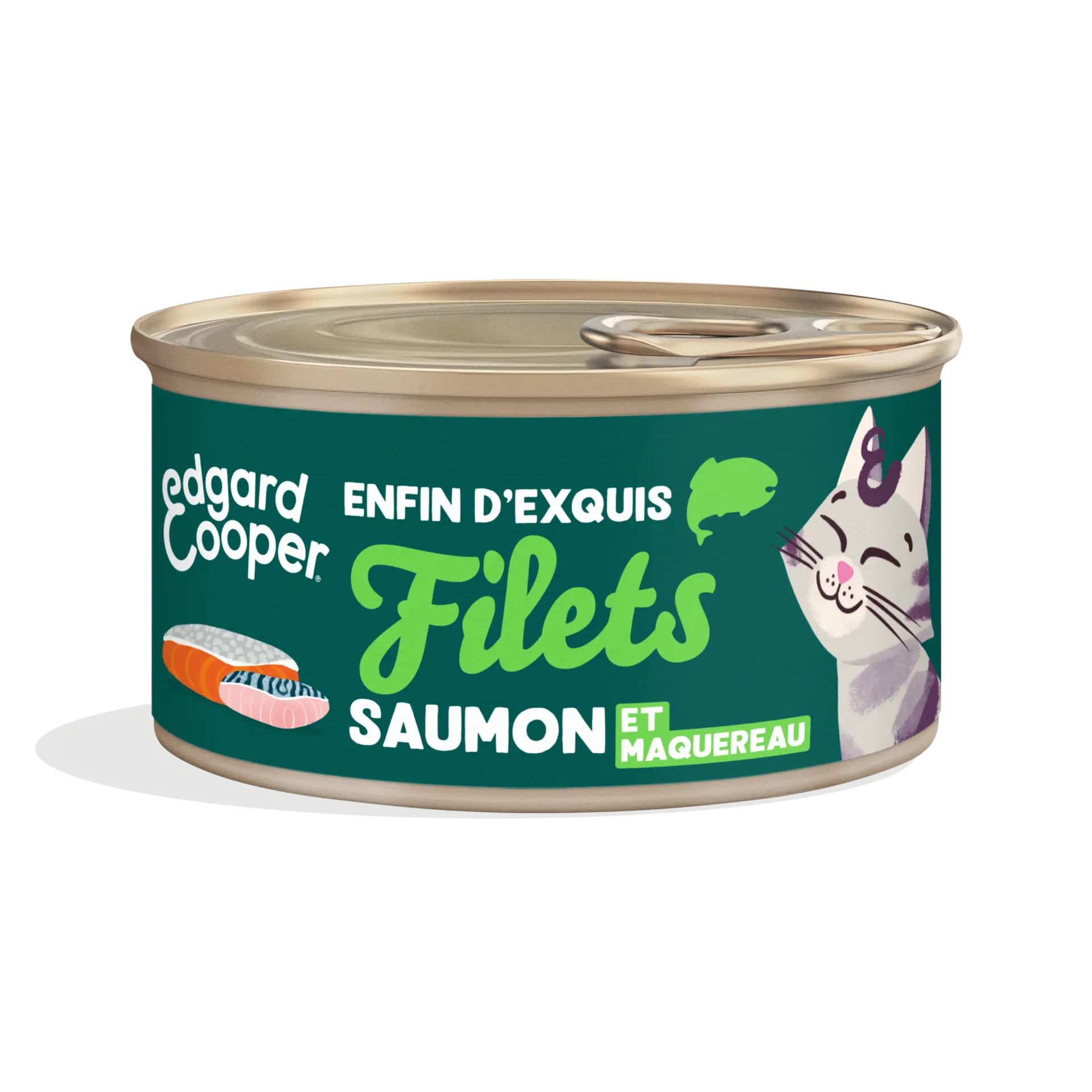 [J26080017] Filets pour chat au saumon et au maquereau (70 g) - Edgard & Cooper