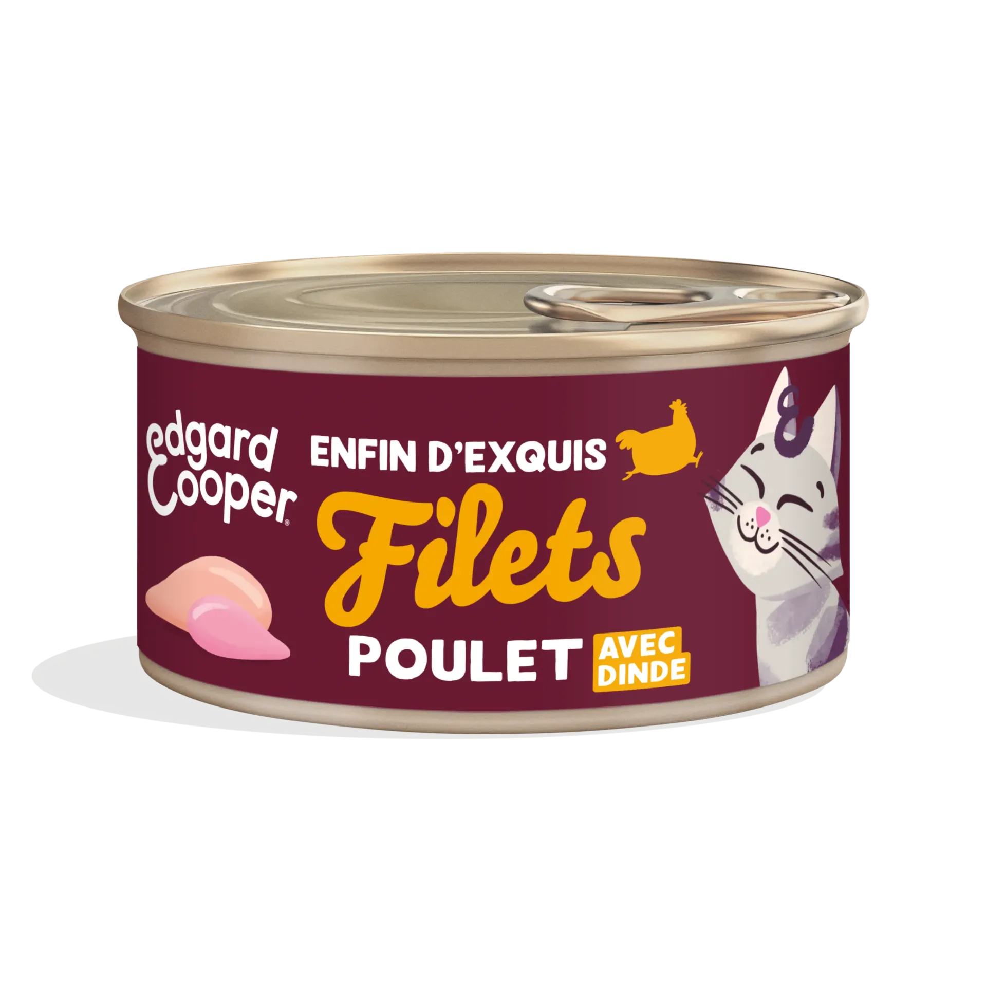 Filets pour chat au poulet et à la dinde (70 g) - Edgard & Cooper