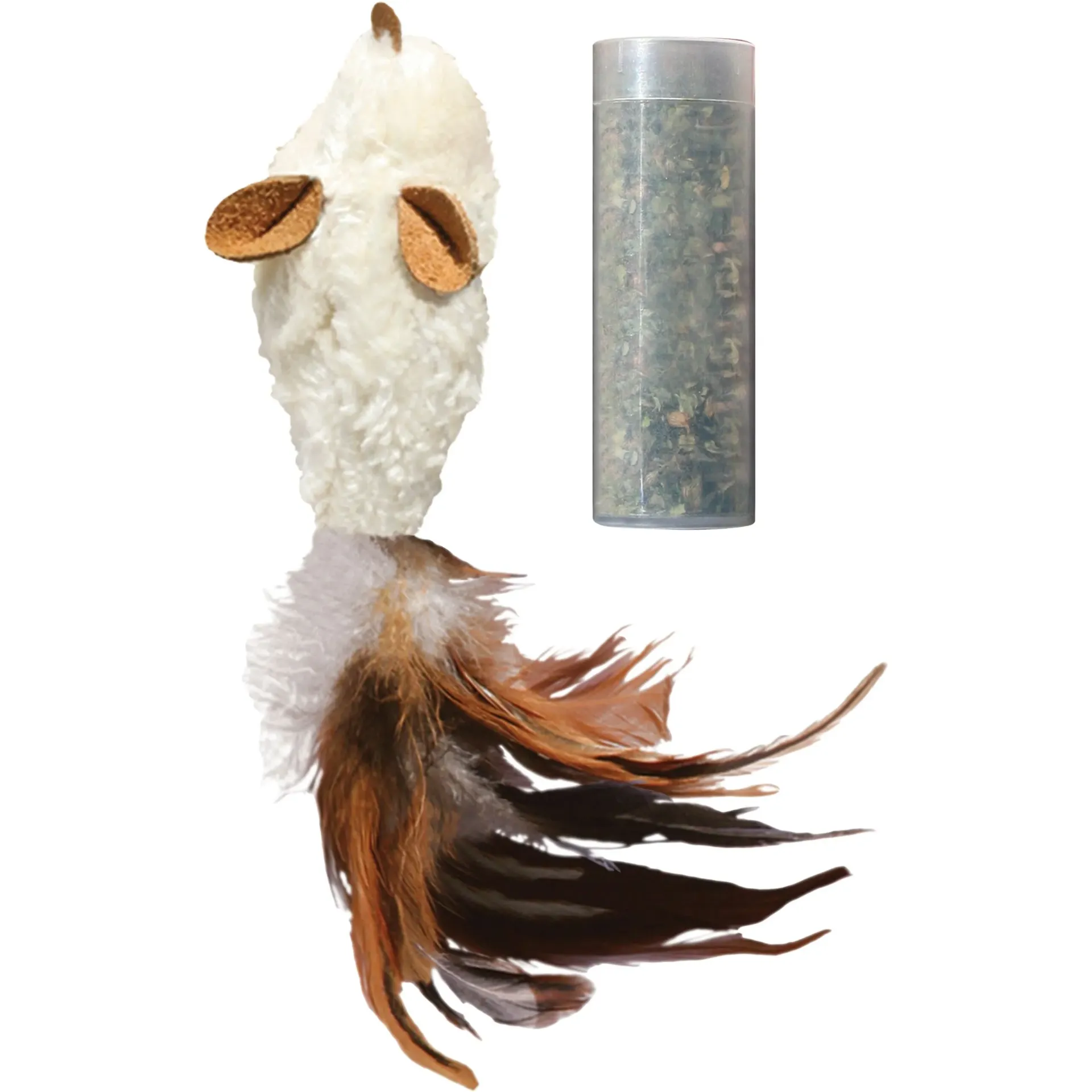 Jouet chat souris à plumes Feather Mouse Refillables - Kong