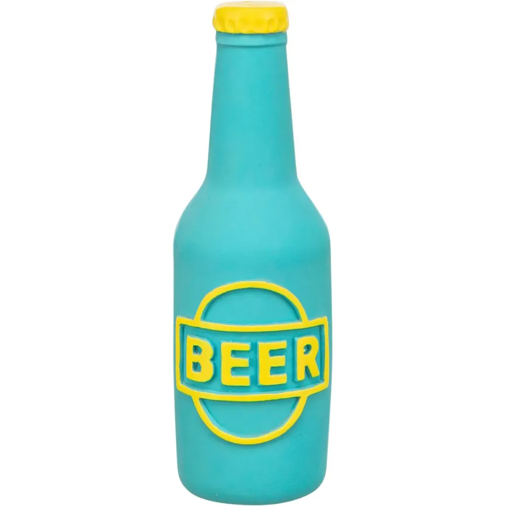 [J26090002] Jouet sonore pour chien Bouteille de bière en latex - Trixie