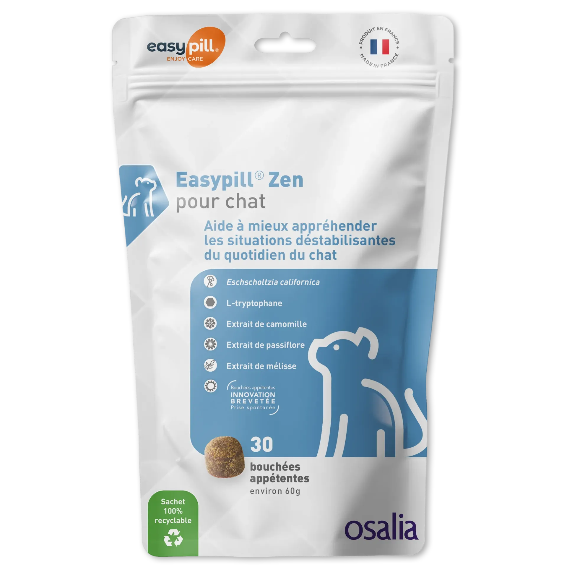 [J26090011] Easypill "Zen" pour chat (30 boulettes) - Osalia