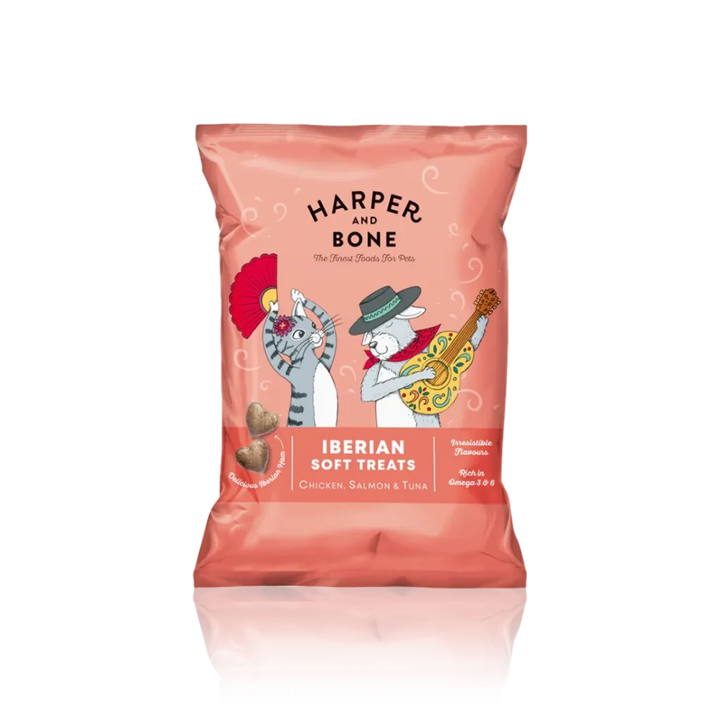 [J26090018] Iberian Soft Treats Chicken, Salmon & Tuna (90 g) - Harper & Bone