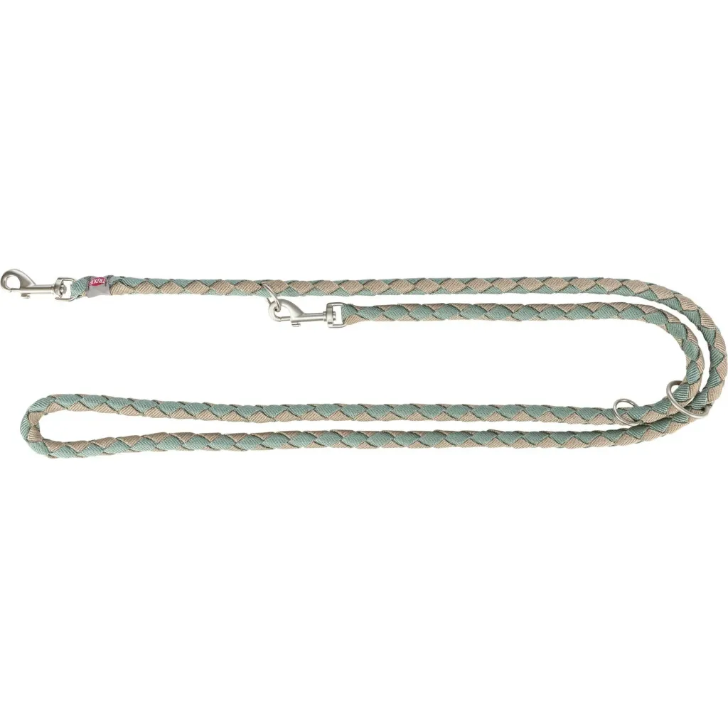 [J26090026] Laisse réglable "Cavo" - Sauge/Sable (S-M) - Trixie