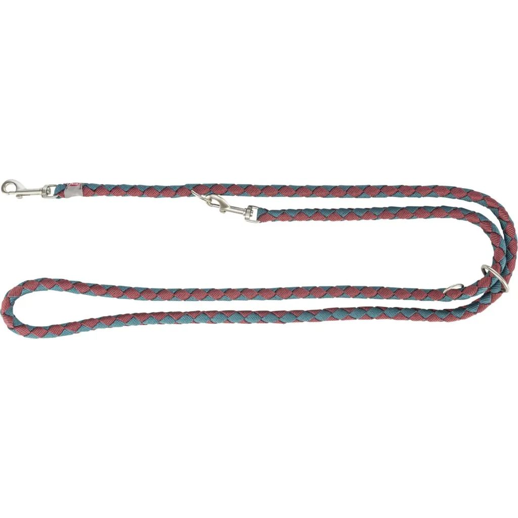 [J26090031] Laisse réglable "Cavo" - Sangria/Pétrole (L-XL) - Trixie
