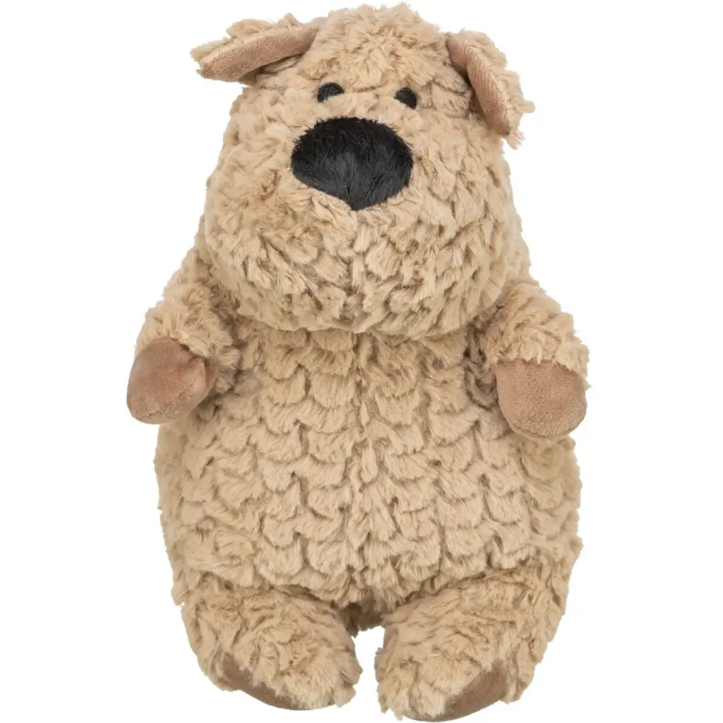 [J26100042] Peluche silencieuse chien rond brun (30 cm) - Trixie