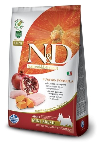 [10079_17925] Potiron Poulet & Grenade Chien Adulte Mini (2.5 kg) - Farmina