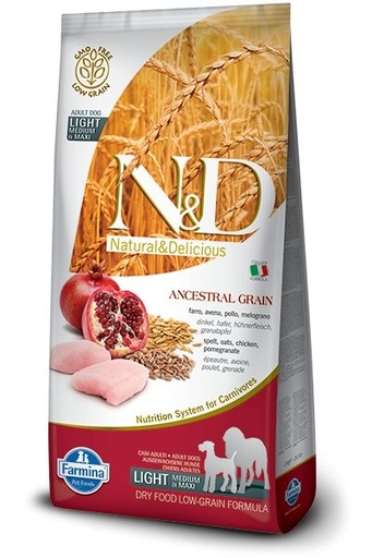 [10138_25301] Poulet & Grenade Light Medium & Maxi (2.5 kg) - Farmina