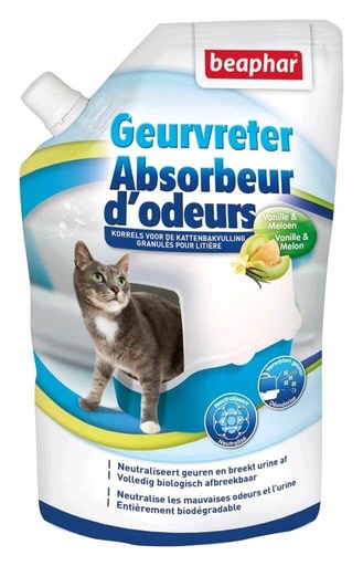 [10227] Granulés litière absorbeurs d'odeurs vanille melon (400 g) - Beaphar