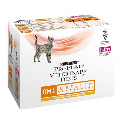 [10412] Pro Plan Feline OM Obesity Management (10 sachets 85 g) - Purina Veterinay Diets