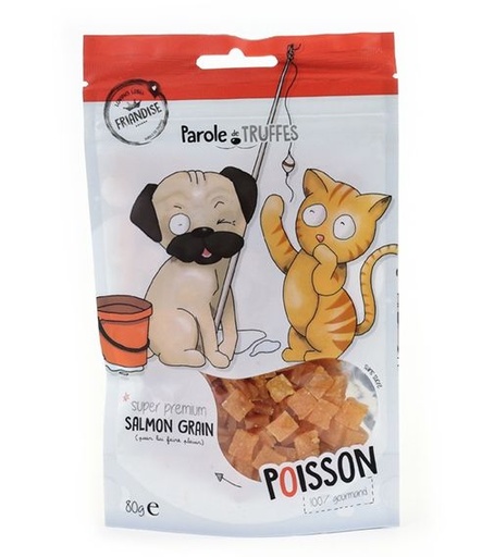[10450] Friandises Salmon Grain (80 g) - Parole de Truffes
