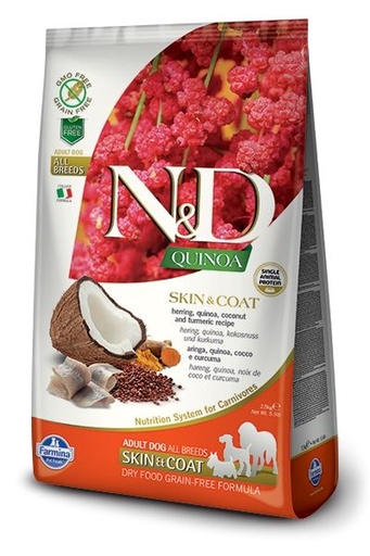 [10500_18714] Quinoa Skin & Coat Herring (Peau et Pelage Hareng) (2.5 kg) - Farmina