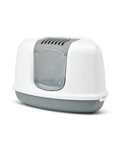 [10728] Maison toilette Nestor corner blanc/gris - Savic