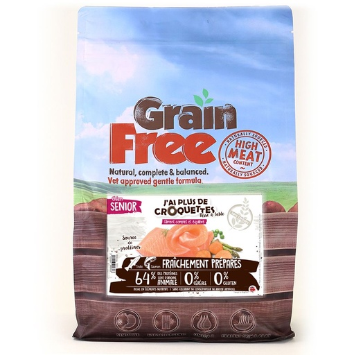 [10783-001] Chien Senior toutes races "Truite et saumon" (6 kg) - J'ai plus de croquettes