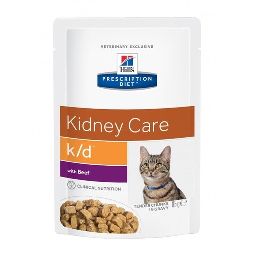 [10838] Feline k/d boeuf (12 sachets 85 g) - Hill's Prescription Diet