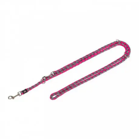 [10973_27818] Laisse réglable "Cavo" - Fushia / gris graphite (S/M) - Trixie