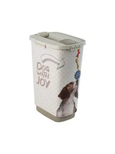 [11185] Verseuse à croquettes "Dog with joy" chien 25 litres - Rotho Mypet