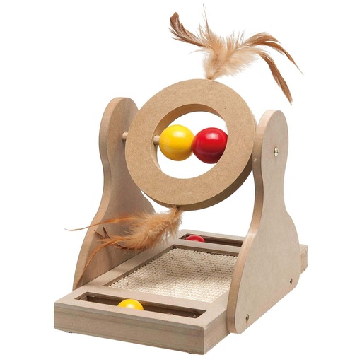 [11242] Jouet en bois pour chat " Tumbler" - Flamingo