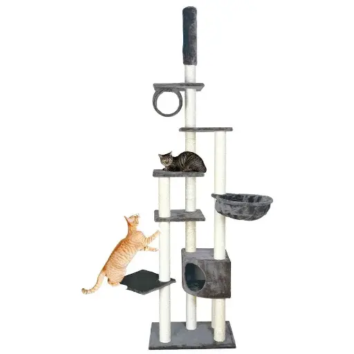 [11340] Arbre à chat Madrid du sol au plafond gris - Trixie