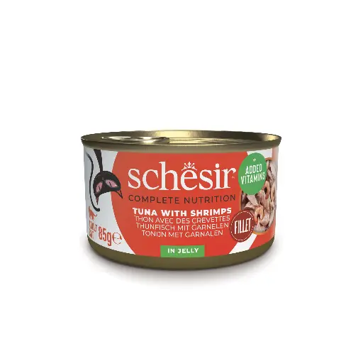 [11568_20333] Boîte de pâtée pour chat en gelée - Thon avec crevettes (85 g) - Schesir
