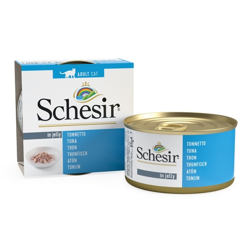 [11568-003] Boîte de pâtée pour chat en gelée - Thon avec aloès (85 g) - Schesir