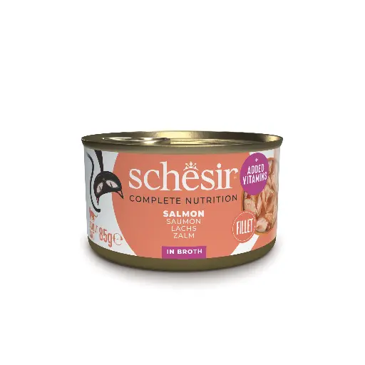 [11570_20339] Boîte de pâtée pour chat "Au naturel" - Saumon (85 g) - Schesir