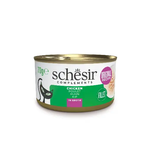 [11575_20356] Boîte de pâtée pour chat "Bouillon de cuisson" - Filets de poulet (70 g) - Schesir