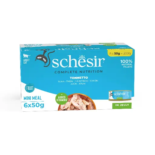 [11581_20376] Multipack pâtée pour chat en gelée (6 x 50 g) - Thon - Schesir