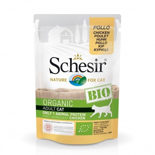 [11587_20387] Sachet fraîcheur pour chat "Bio" - Poulet (85 g) - Schesir