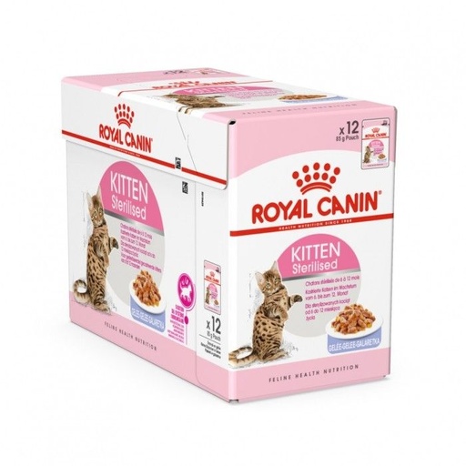 [11843] Kitten Sterilised en gelée (12 sachets 85 g) - Royal Canin