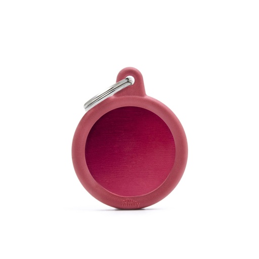 [11930] Médaille Rond "Hustag" rouge - MyFamily