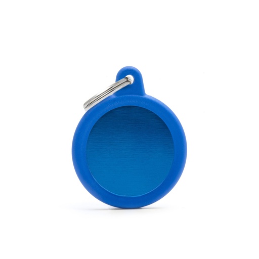 [11931] Médaille Rond "Hustag" bleu - MyFamily