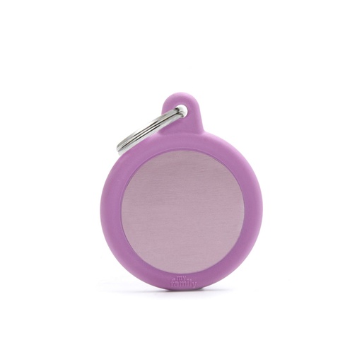 [11932] Médaille Rond "Hustag" rose - MyFamily