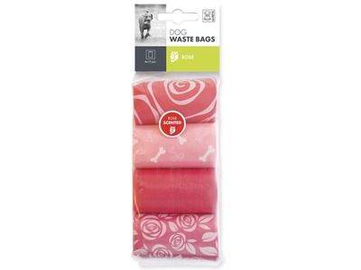 [11987_21733] Sacs ramasse crottes - 8 rouleaux - M-Pets (Coloris : Rose)