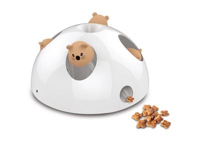 [12054_21817] Jouet interactif pour chat "Catch the mouse" (Blanc) - M-Pets