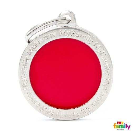 [12129] Médaille "Classic" rouge avec logo - MyFamily