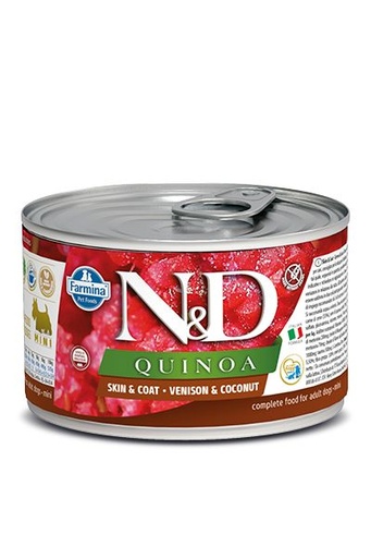 [12239] Chien adulte mini boîte quinoa cerf & noix de coco (140 g) - Farmina