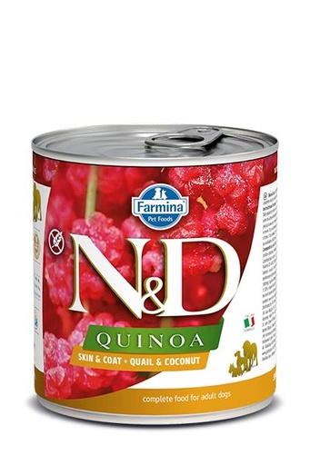 [12282] Chien adulte boîte quinoa caille & noix de coco (285 g) - Farmina