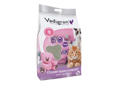 [12294] Litière Cat Litter Bentonite Babypowder (12 kg) - Vadigran