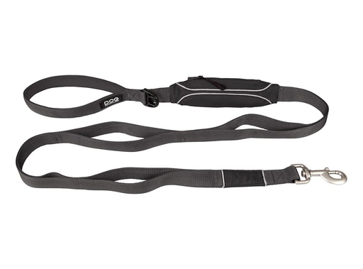 [12376_22241] Laisse Urban Trail Noir (L) - Dog Copenhagen