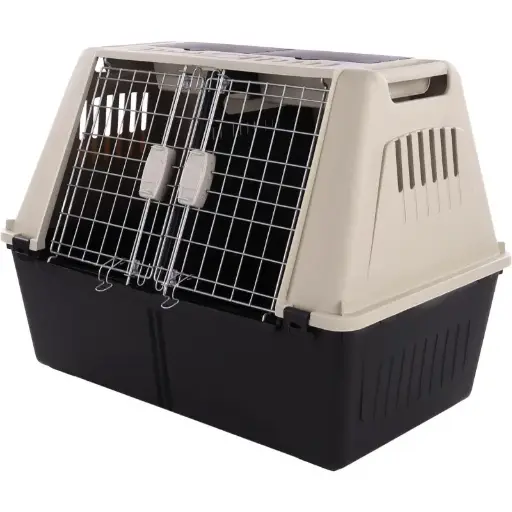 [12415_22285] Cage de transport "Tripper"gris (L) - Flamingo