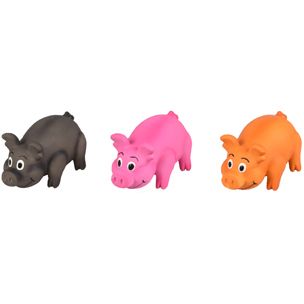 [12423] Jouet chien "Cochon" en latex - Flamingo