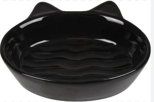 [12428_22290] Gamelle pour chat "Gizmo" (Noir) - Flamingo
