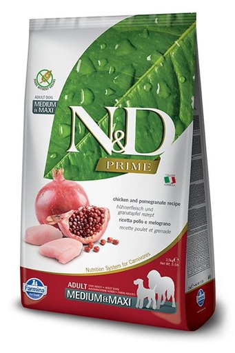 [12488_22390] Poulet & Grenade "Prime" Adulte Medium & Maxi (2.5 kg) - Farmina