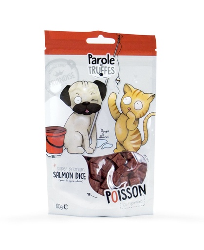 [12784] Friandises Salmon Dice (80 g) - Parole de Truffes