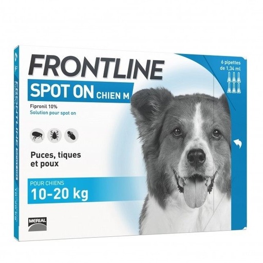 [1293_6201] "Frontline Spot On" chien 10-20 kg (4 pipettes) - Merial